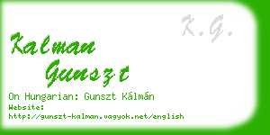 kalman gunszt business card