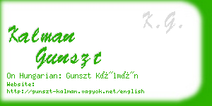 kalman gunszt business card